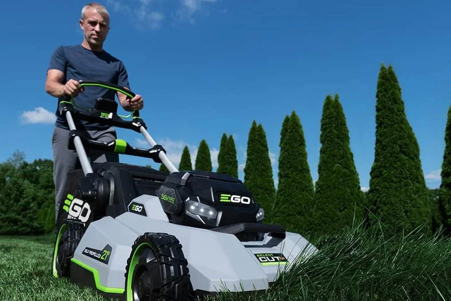 battery operated self propelled lawn mowers