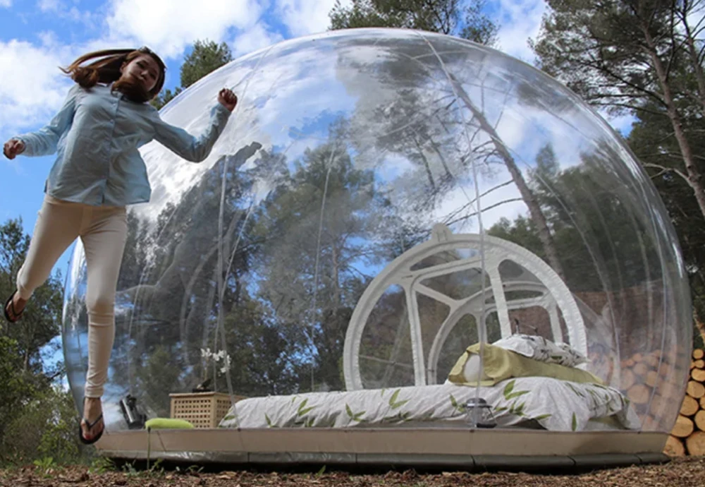 pvc transparent bubble tent with led lighting